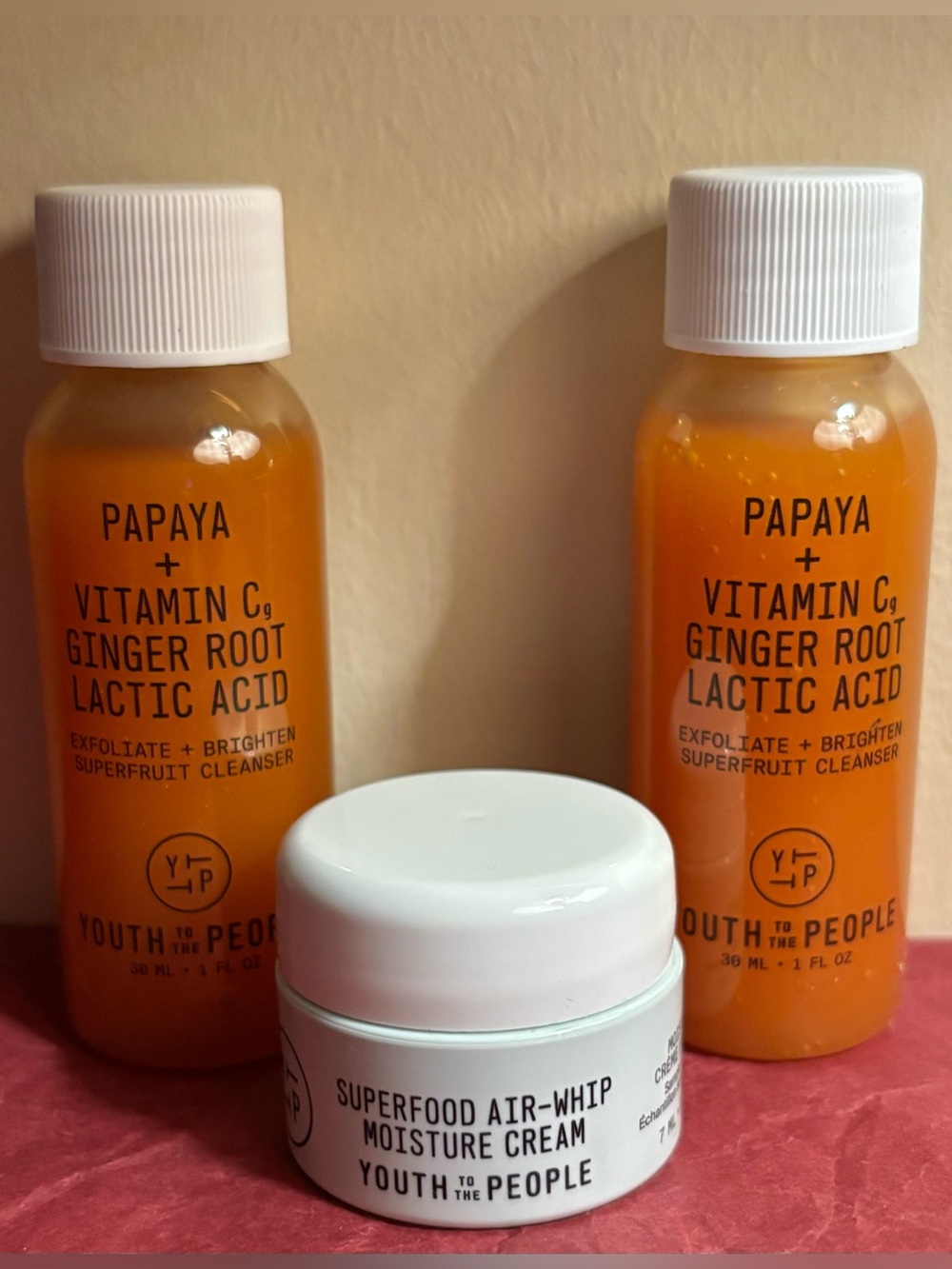 Youth To The People-Travel Set-Brighten/Exfoliate Face Wash&AirWhip Face Cream